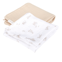 Maxi-lange swaddle 120 x 120 mousseline Baby Bunny